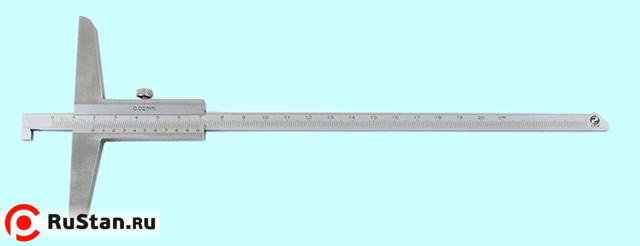 Штангенглубиномер 0- 300мм ШГ-300, цена деления 0.02 с зацепом, моноблок "CNIC" (62372) фото №1