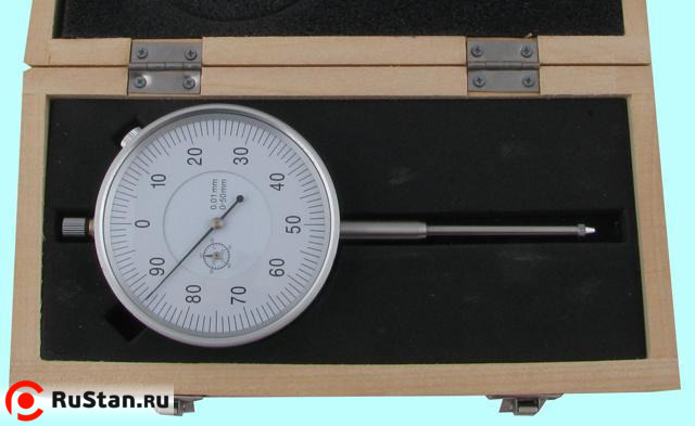 Индикатор Часового типа ИЧ-50, 0-50мм кл.точн.1 цена дел.0.01 d=80 мм (с ушком) (DI1812-6) "CNIC" фото №1