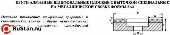 Круг алмазный 6А2 (плоский с выточкой) 150х10х4х24х32 АС4 125/100 100% В2-01 77,0 кар. фото №1