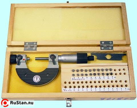 Микрометр Резьбовой со вставками  МВМ- 25, 0-25 мм(немного поврежд. упак.) фото №1