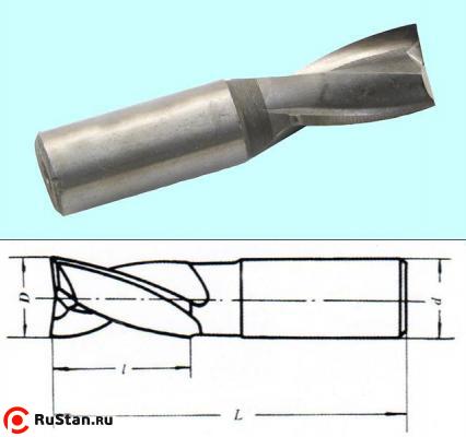 Фреза Шпоночная d 3,0х 5х32 ц/х Р6М5 (без маркировки) фото №1