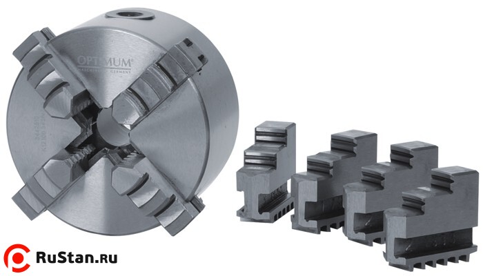 Четырехкулачковый токарный патрон Optimum CS4C ø 400 мм Camlock ASA D1-8" фото №2 Кулачки для 400 мм патрона фото №2