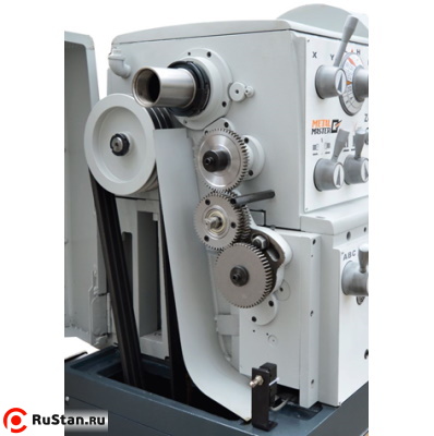 Под защитной крышкой шпиндельной бабки расположены приводные шкивы и гитара зубчатых колес. фото №2 METAL MASTER Z41200 фото №2