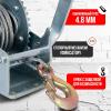 Лебедка ручная барабанная с тросом  900кг  10м оцинкованная TOR FD двускоростная миниатюра №8