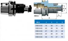 Оправка с хв-ком HSK-A 63/d22х A60 комбинир-ая для нас. цил. и торц. фрез с прод-ой и попер-ой шпонкой