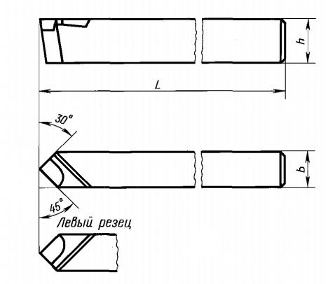 Проходной упорный резец угол в плане